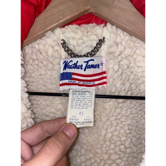 Vintage Weather Tamer Jacket USA Made Red Jacket Outerwear Lined VTG 1970s 80s - Picture 9 of 13